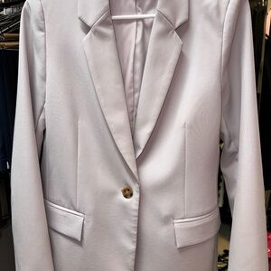 Elegant Women's Blazer in Light Gray